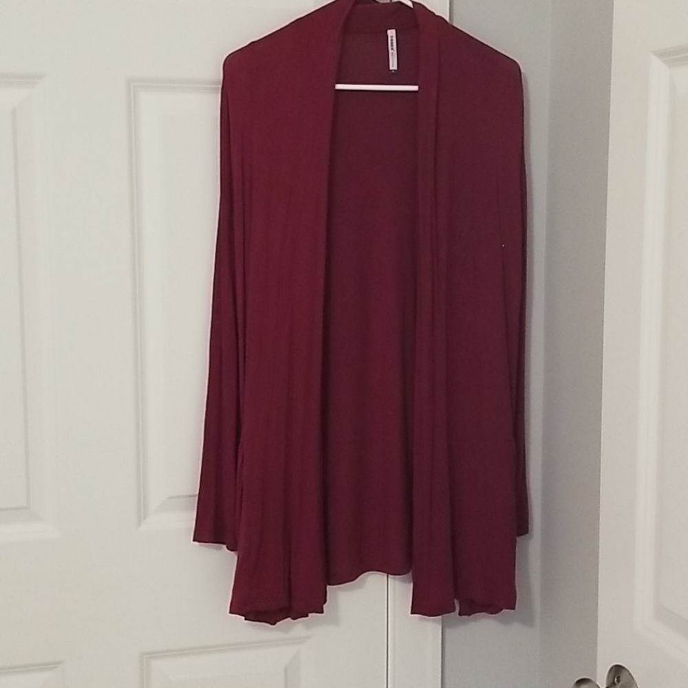 Wine open cardigan